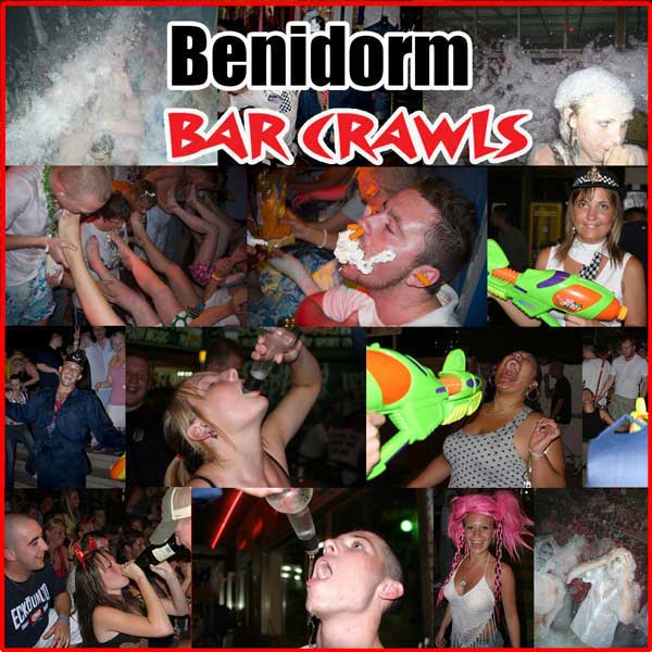 Benidorm hen Biggest bar crawl